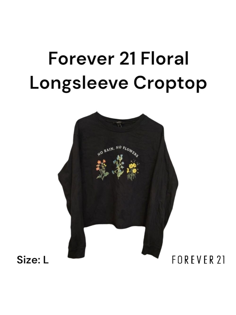Forever 21 Long Sleeve Croptop